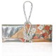 Obi with leather knot strap clutch