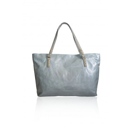 ANNALISE LEATHER TOTE CERULEAN BLUE