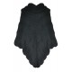 CHELSEA KNIT PONCHO JET BLACK - Sold Out