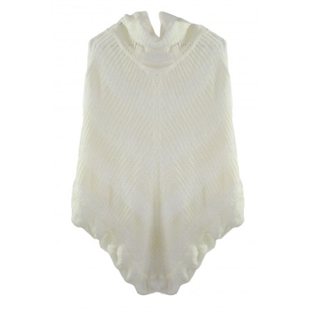 CHELSEA KNIT PONCHO WHITE - Sold Out