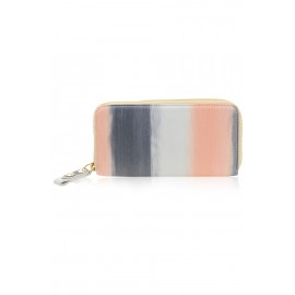 ISABELLA WALLET HAND-PAINTED LEATHER SILVERY PEACH