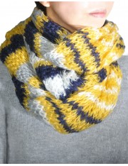 LUCE KNITTED SNOOD NAVY BLUE