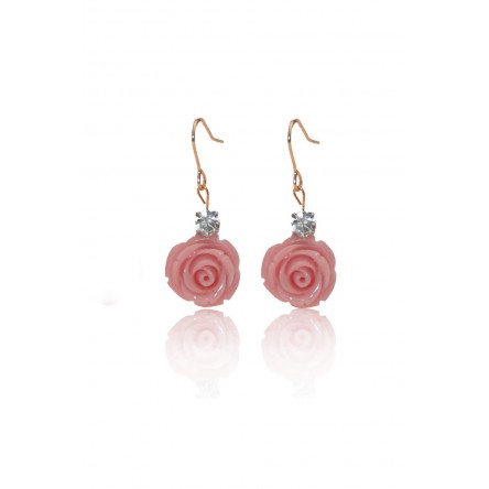 BLOOM COLLECTION: ROSE CORAL EARRINGS BLUSH PINK