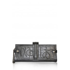 LIUCIA HIRAGANA LEATHER CLUTCH BAG- Sold Out