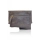 ORIGAMI LEATHER BAG ANTHRACITE GREY