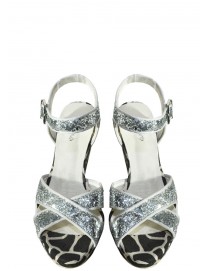 ELAPHE SPARKLING VEGAN WEDGE SANDALS