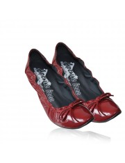 LISLE PATENT KITTEN HEELS OXBLOOD RED