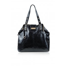 Kaia Leather Bag Jet Black