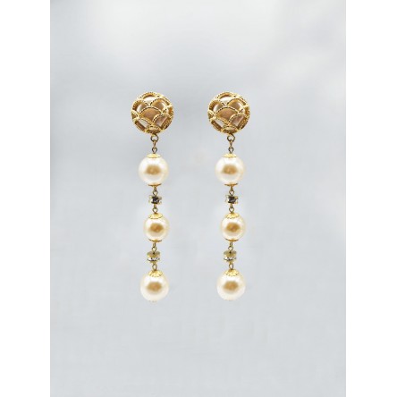 Roman Gold Pendant Earrings